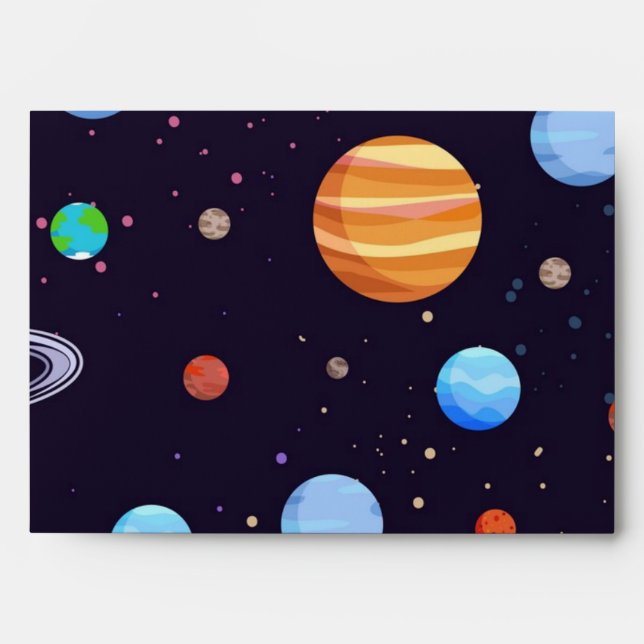 Enveloppe Motif spatial (Devant)