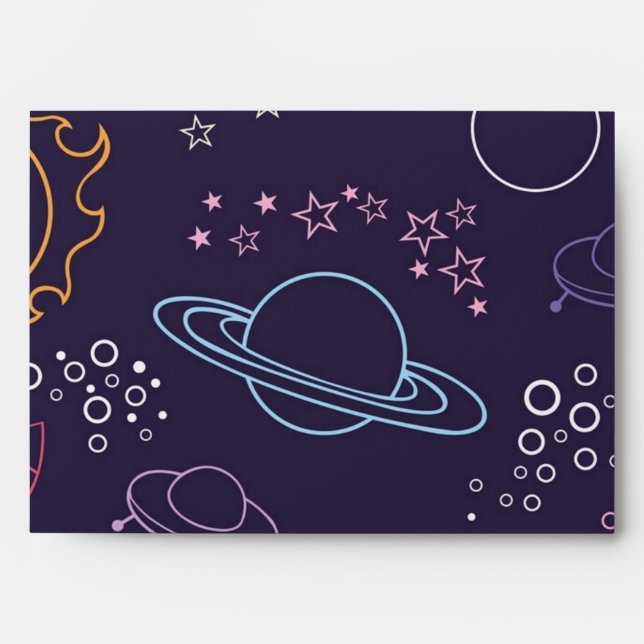 Enveloppe Motif spatial (Devant)