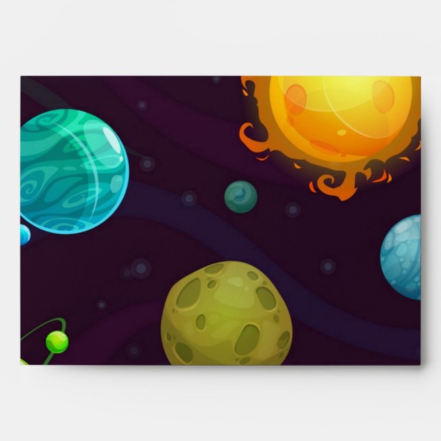 Enveloppe Motif spatial (Devant)