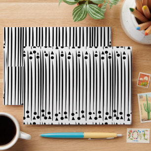 Enveloppe Motif triangle cercle noir et blanc