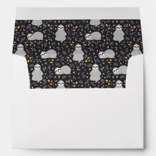 Enveloppe Motif tropical de paresse de bébé
