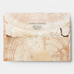 Enveloppe Motif unique de grain de bois avec anneaux de l'ar