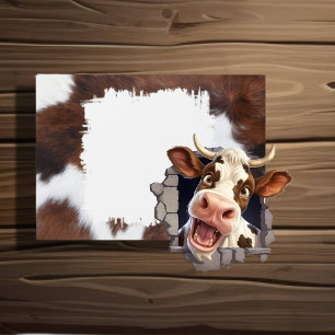 Enveloppe motif Vache Marron Blanc
