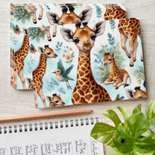 Enveloppe Motif vintage Cute Baby Giraffe