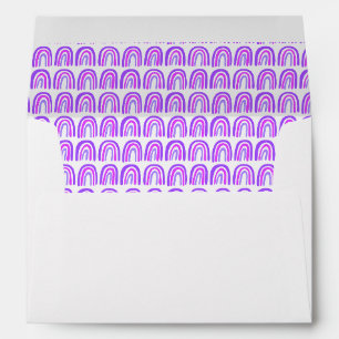 Enveloppe Motif violet Rainbows Baby shower personnalisé