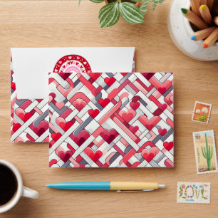 Enveloppe Motifs de coeur