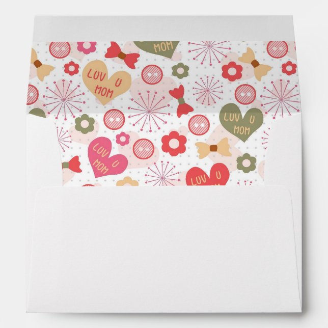 Enveloppe Motifs de la fête des mères (Dos (Bas))