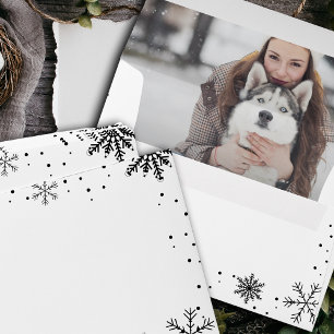 Enveloppe Motoneige moderne Adresse de retour Noël personnal