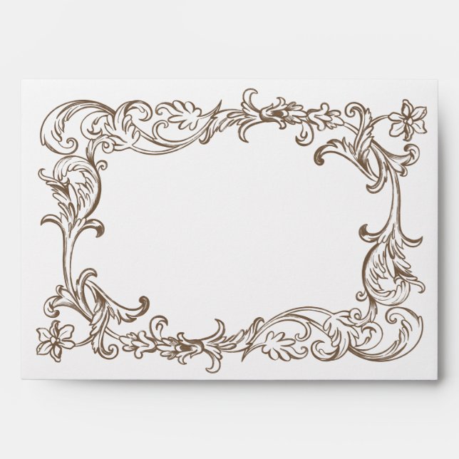 Enveloppe Mousse monochrome Rococo Mocha (Devant)