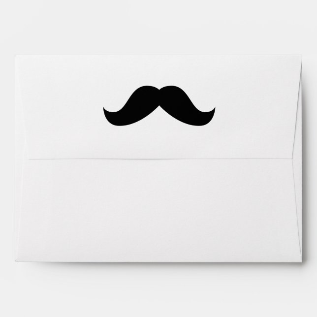 Enveloppe Moustache (Dos (Haut rabat))