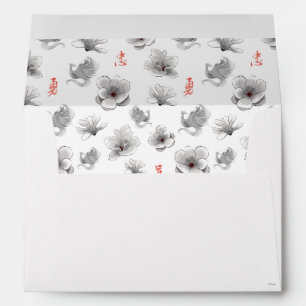 Enveloppe Mulan "Loyal Brave True" Fleur et Motif de l'espri