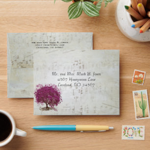 Enveloppe musicale RSVP Sangria Heart Leaf