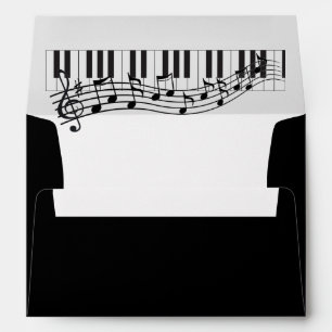 Enveloppe Musiciens créatifs Piano Keys Mariage