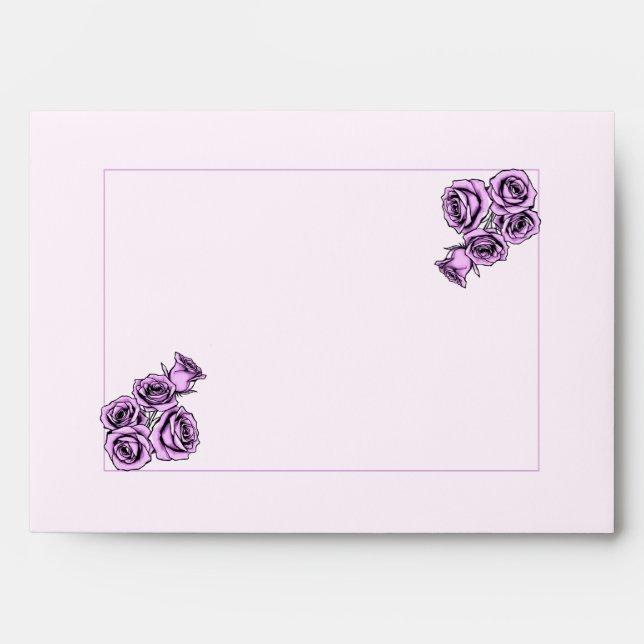 Enveloppe Mystical Purple Rose Wedding (Devant)
