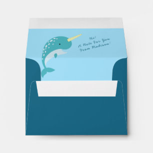 Enveloppe Narwhal Cute Kid's