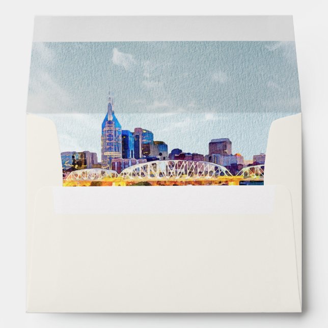 Enveloppe NASHVILLE Tennessee Skyline Destination (Dos (Bas))