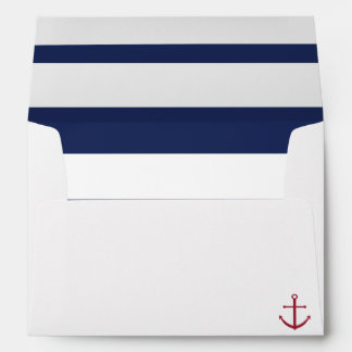 Enveloppe nautique bleue et blanche de baby shower