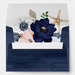 Enveloppe Nautique moderne   Faire-part de mariage floral