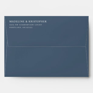Enveloppe Navy élégant minimaliste
