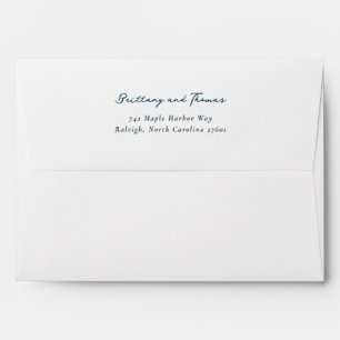 Enveloppe Navy Élégant Typographique