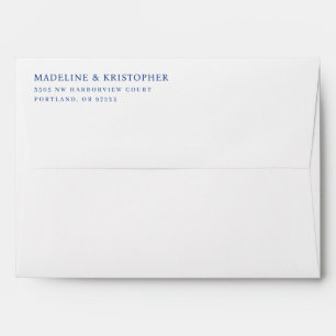 Enveloppe Navy Élégant Typographique