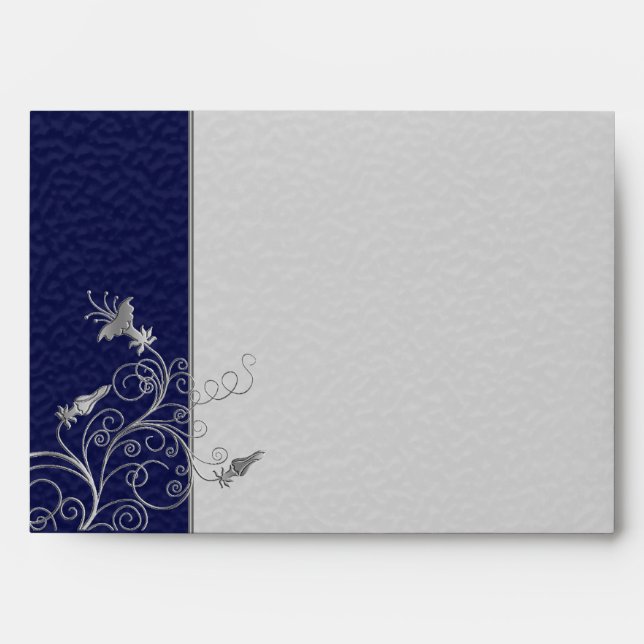 Enveloppe Navy et Pewter pour des dimensions de 5  (Devant)