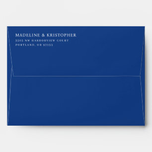 Enveloppe Navy Typographique Élégant