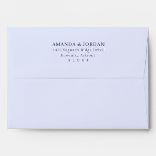 Enveloppe Navy Typographique Élégant