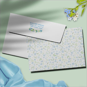 Enveloppe Ne m'oubliez pas Faire-part de mariage bleu et bla
