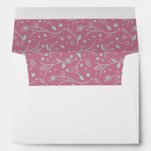 Enveloppe NEO MINT DUSKY PINK Élégant Floral moderne