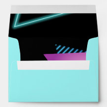 Neon 80s Party Editable Envelope 80s fête à thème