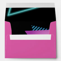 Neon 80s Party Editable Envelope 80s fête à thème