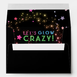 Enveloppe Neon Glow in the Dark Party Anniversaire de enfant