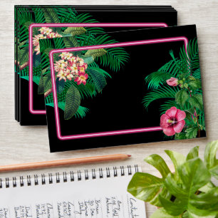 Enveloppe Neon Pink Tropical Retro 5x7 Faire-part de mariage