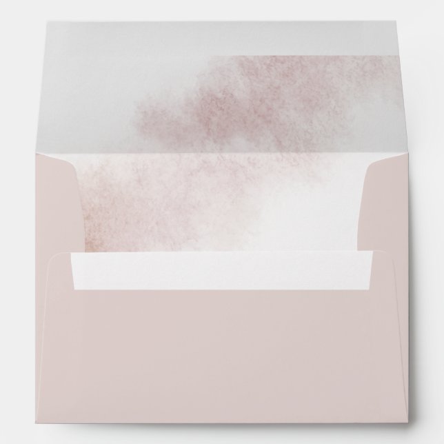 Enveloppe Nettoyage aquarelle | Mariage de monogramme rose (Dos (Bas))