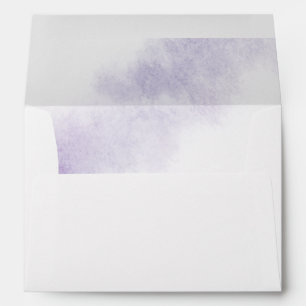 Enveloppe Nettoyage aquarelle   Mariage de monogramme violet