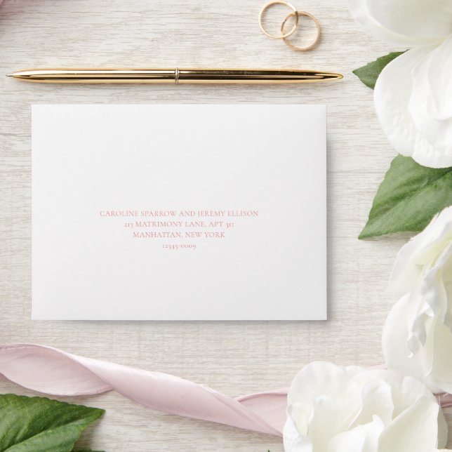 Enveloppe Nettoyer rose Elegant Mariage RSVP (Wedding)