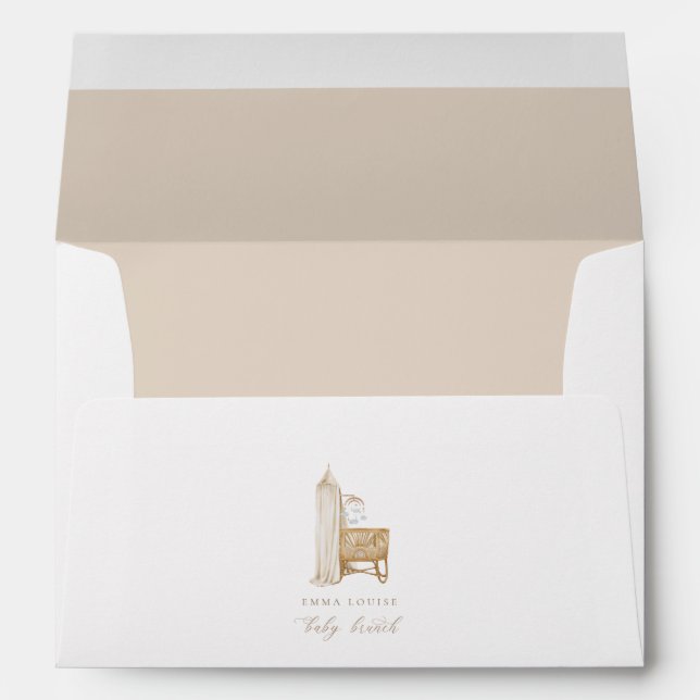 Enveloppe Neutral Boho Baby Brunch (Dos (Bas))