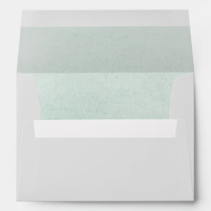 Enveloppe neutre élégante en gris clair et vert sa