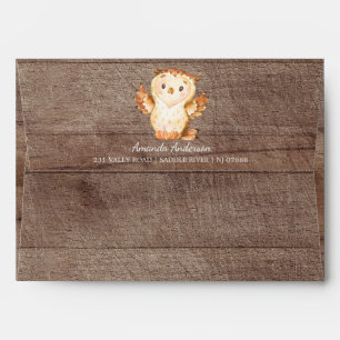 Enveloppe neutre en bois d'invitation d'animaux de