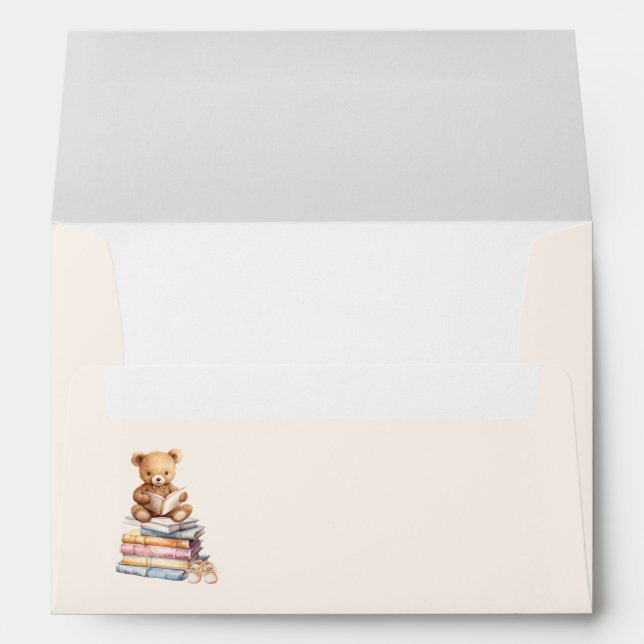 Enveloppe New Chapter Baby Shower Teddy Storybook  (Dos (Bas))