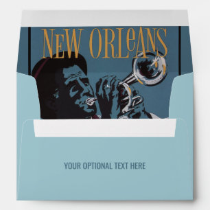 Enveloppe New Orleans Music texte personnalisé