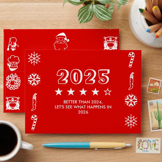 Enveloppe new year Funny Christmas celebration (Desk)