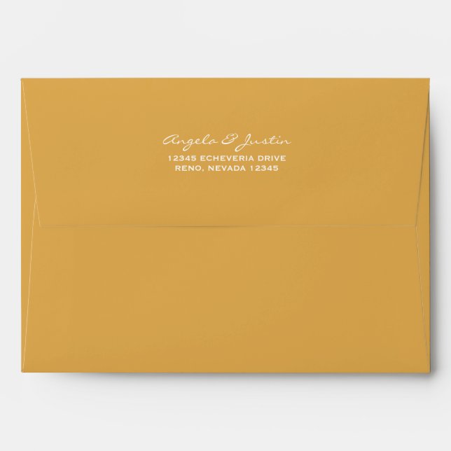 Enveloppe Nid d'abeilles d'or solide (Dos (Haut rabat))