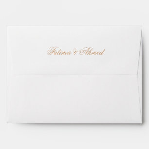 Enveloppe Nikah Mariage musulman White Gold Invitation