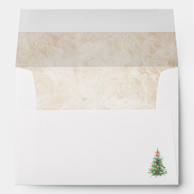 Enveloppe Noël Arbre de Noël (Dos (Bas))