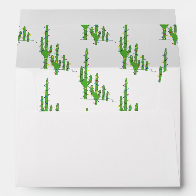 Enveloppe Noël Cactus Désert Sud-Ouest (Dos (Bas))