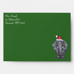 Enveloppe Noël d'éléphant