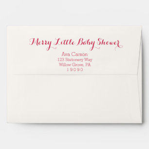Enveloppe Noël ornemente le joyeux petit baby shower