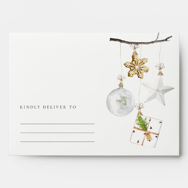 Enveloppe Noël Ornements Star Cookie Chime Très Joyeux (Devant)